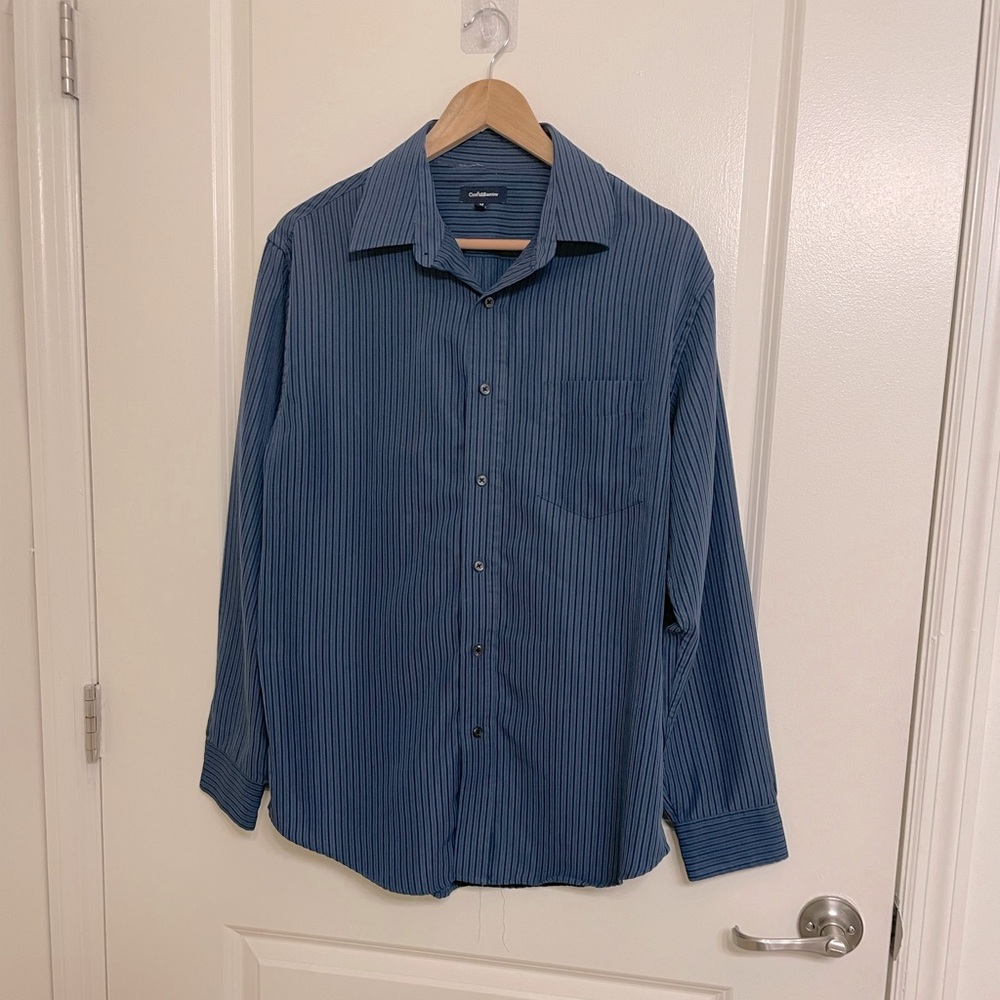 Croft & Barrow Blue Striped Dress Shirt